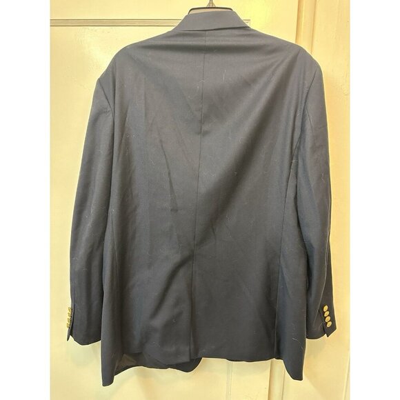 Ralph Lauren Blazer Navy Gold Plate Crest Buttons 100% Wool Sport Coat Men’s 44R - Picture 7 of 11